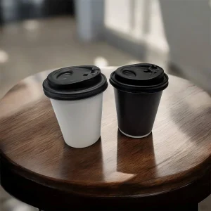 نمای جانبی لیوان سه‌جداره ۲۲۰ میلی‌لیتر مشکی